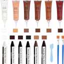 Wood Filler and Wax Fill-Sticks Kit for Furniture Repair,12 Colors Wood Repair Kit for Scratch Cover, Restore Cracks, Hole, Door, Floor, Table, Cabinet -Restore a Finish for Woods