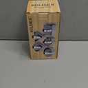 HULISEN Round Cake Ring Mold, Stainless Steel 3” Cooking Crumpet Rings with 1 Pusher & 3 Food Form, Tuna Tartare Mold for Pancake, Salad, Mousse