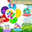 4PC Color Sorting Sensory Toys for Toddler, Travel Toys Roadtrip Activities for Kid 3-5 Fine Motor Autism Autistic Fidget for Classroom Calm Down Toy for Kid 2 3 4 Year Old Boy Girl Dementia Gift