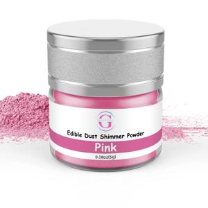 Glitter & Glitz Edible Glitter for Drinks - Premium Drink Glitter Edible Dust for Cocktails, Baking, Brew, Champagne - Luster Dust and Cocktail Glitter - Edible Glitter for Drinks Decoration (Pink, 5Grams)
