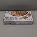 2-in-1 Chess Set and Magnetic Checkers Set - Foldable 13-inch Travel Board Game, Durable Plastic, Puzzle and Strategy Toys for Kids and Adults (Black and White)