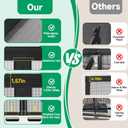 Upgraded Magnetic Screen Door Mesh, Full Strip Magnets, Heavy Duty Fiberglass Mesh, Door Screen Magnetic Closure for Single Door Size 36 x 82 Inch, Screen Door Size 38 x 84 Inch Black