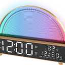 Sunrise Alarm Clock Wake Up Light for Kids, Bedrooms, Digital Sunlight Alarm Clock Dawn Simulator with Touch Night Light, 13 Soothing Sounds, Snooze Timer, Dual Alarms, Sunrise Simulation (Without APP control)
