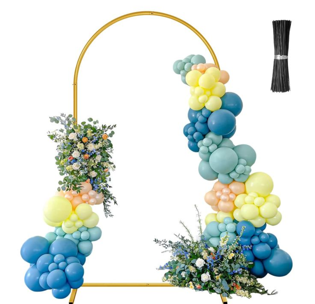Wedding Arch Backdrop Stand Set of 3 Wedding Arches for Ceremony Chiara Backdrop Stand 3.9FT×7.2FT Metal Arch Backdrop Stand Round Arch Backdrop Stand