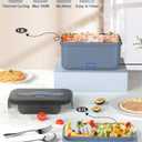 Electric Lunch Box Food Heater, New 100W Portable Food Warmer, Heated Lunch Box for Adults Car/Home with 1.8L Removable Stainless Steel Container, Christmas White Elephant Gifts, 12V/24V/110V/220V