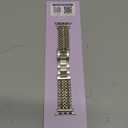 Minyee Compatible with Apple Watch Band 38/40/41/42mm(Series 11/10) Women, Dressy Stainless Steel Metal Adjustable Chain Strap Link Bracelet Wristband for iWatch Series 11 10 9 8 7 6 5 4 3 2 1 Ultra SE (Starlight/Gold)