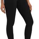 Sunzel Womens Workout Leggings with High Waist Tummy Control, Medium, Black