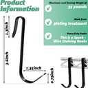 Yaocom 6 Pcs J Hook for Wire Shelving 3.6 Inch Large Heavy Duty Metal Shelf Hooks for Wire Shelves Racks Closet Shelving Accessories (Black)