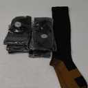 Graduated Copper Compression Socks for Men & Women Circulation 8 Pairs 15-20mmHg - Best for Running Athletic Cycling (Large-X-Large, Black)