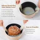 Sourdough Starter Kit, Banneton Bread Proofing Baskets Set, Sourdough Bread Baking Supplies Making Tools with Dough Scraper, Whisk, Bread Lame, Recipe