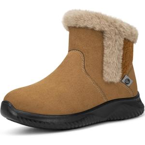 Winter Snow Boots for Women: Warm Fur Lined Ladies Ankle Booties Comfortable for Outdoor Walking