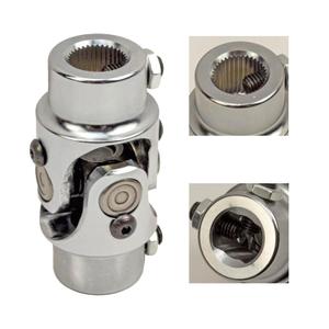 3/4" 36 Spline X 3/4" DD Steering Shaft U Joint Single Chrome Universal Joint Coupling, 3-1/4" Overall Length