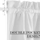 NICETOWN Faux Linen Door Curtain Panel, French Door Curtains Blackout Thermal Insulated Sidelight Privacy Panels for Window/Living Room/Doorways (25W by 72L inches, 1 Panel, Greyish White)