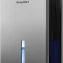 Dehumidifier, 98OZ Dehumidifiers for Home(1000sq.ft), Humidity Display Dehumidifier for Basement Bathroom Bedroom, Auto Shut Off, Washable Filter, Drain Hose, Timer, 7 Ambient Lights, Gray