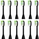 Tekgani Toothbrush Replacement Heads Compatible with Philips One Electric toothbrushe, Toothbrush Brush Head Refills-12 Pack, Shiny Black