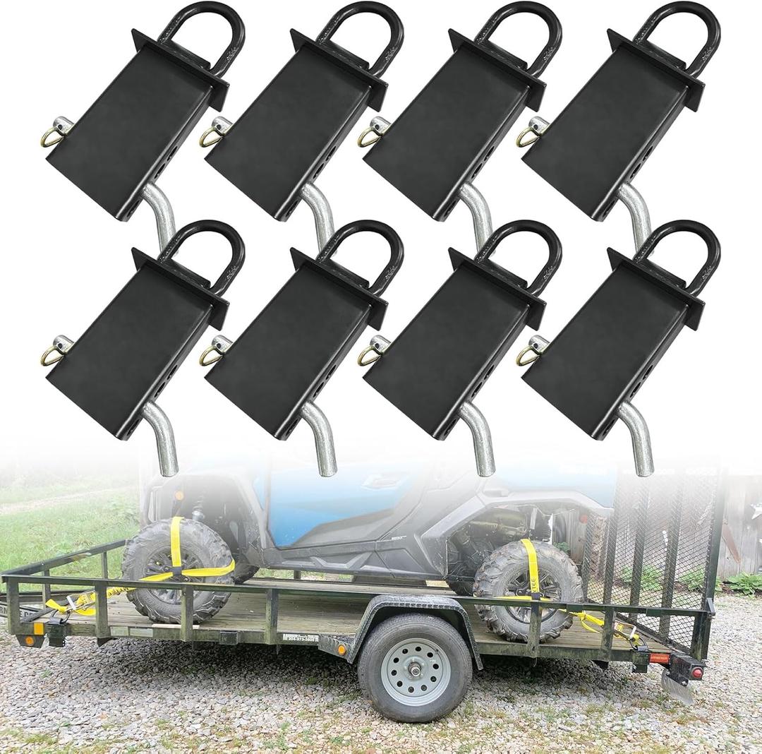 Stake Pocket D Rings for Trailer 1/2" Hitch Pin 4 Holes, 18,000lbs Heavy Duty D Rings for Utility Trailers, Flatbed Trucks