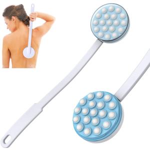 Back Lotion Applicator and Massager by Body Long Handheld self-Handhled Easy Reach for Sunscreen, Cream, Shower Gel on Back, Legs and Feet, Long Shower Bath Brush, Easily Roll-a Dispenser