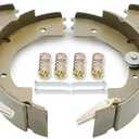 RV Murts 2 Pairs 10" x 2-1/4" Electric Trailer Brake Shoes Self-Adjusting Replacement Kits for 2300-3500Ibs Trailer 4 Holes Brake Assembly (Left & Right), Trailer Axle Hub Accessories, Dexter Type.