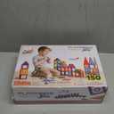 Playmags 150-Piece Magnetic Tiles Building Set  3D Magnet Building Blocks, Creative Imagination, Inspirational, Educational STEM Toys for Kids with 1 Car