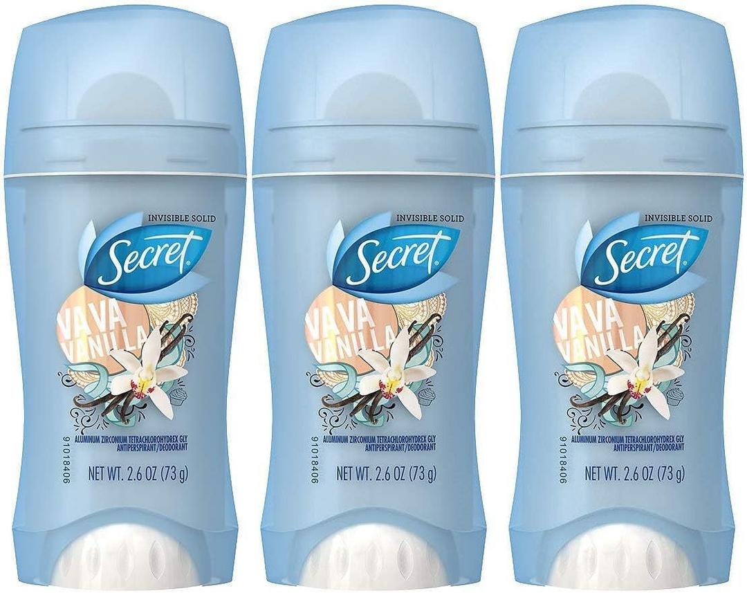 Secret Scent Expressions Va Va Vanilla Invisible Solid Antiperspirant & Deodorant, 2.6 Ounce (Pack of 3)