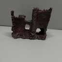 IBWell Ancient Castle Design Resin Aquarium Decoration Hideouts Stone Cave Hide House, Fish Tank Accessories for Betta Shrimp Turtle