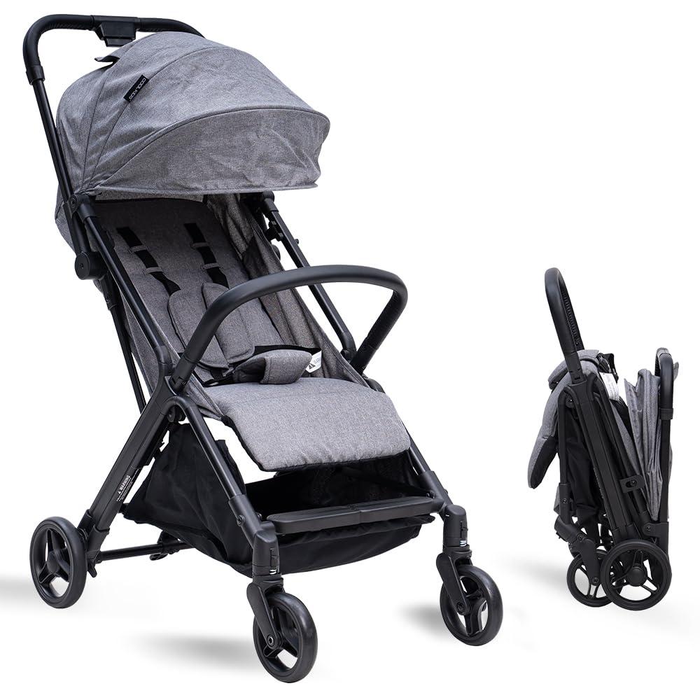 COOL KIDS Baby Stroller Umbrella Stroller with Automatic Fold,Baby Strollers with Pop Out Sun Canopy,Baby Airplane Travel Essentials(Gray)