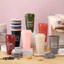 Pickmesh 15 Pcs Employee Appreciation Gifts Bulk Cna Week 16 oz Plastic Tumblers with Lids Graduation Teacher Appreciation Gifts Reusable Coffee Cups for Staff Volunteer Coworker Team (Varicolored)