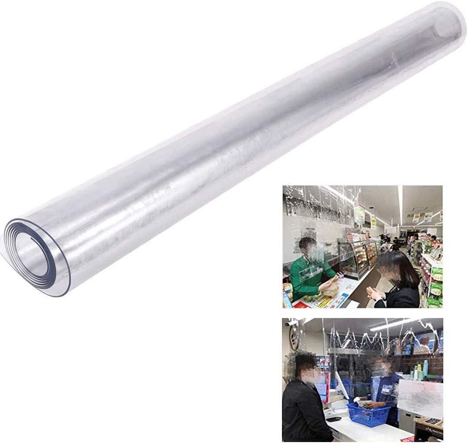 GDMING Transparent Tarpaulin, PVC Plastic Tarp Sheet, Outdoor Waterproof Anti-Fog Dust-Proof Partitions Curtain Panel Cover, Thicken 0.23mm Heavy Duty Vinyl Film, 25 Sizes (78.7"x118.1", Clear)