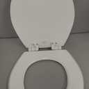 Mayfair Cassel Slow Close Toilet Seat, Easy Clean, Non Slip Premium Wood Seat, Easy Install, Made in USA, Round, White