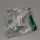 3FT Ultra Flat Plug Extension Cord Power Strip with 3 Outlets, Patented Detachable Ultra-Thin Outlet Cover Concealer & Ultra-Flat Plug, Max. 13A 125V 1625W ETL Listed, White Color