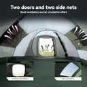Instant Pop Up Tents for Camping, 4/6 Person Easy Pop Up Camping Tents,Automatic Set Up Tent in 3 Seconds,Waterproof Sunshade Family Tent,Lightweight Dome Tent for Outdoor Camping,Hiking & Beach, Large