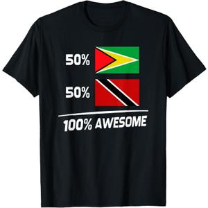 Guyanese Trinidadian Flag Guyana Trinidad Tobago T-Shirt, Small