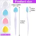 2 x 4pcs Lip Scrub Brush, Silicone Heart Lip Exfoliator Brushes Scrubber Tool, Double-Sided Lip Cleaning Exfoliating Remove Dead Skin Tool for Men Women Dark Lips- Pink & White & Blue & Yellow