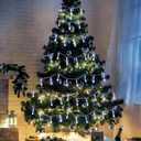 2 x WILLBOND 33Ft White Christmas Tree Lights Indoor 80 LED Teardrop Ornaments Flashing Twinkle Outdoor String Light Battery Operated Clear Crystal Glass Ornaments for Winter Holiday Party Decor