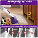 Mops for Floor Cleaning Wet Spray Mop with 14 oz Refillable Bottle and 3 Washable Microfiber Pads Home or Commercial Use Dry Wet Flat Mop for Hardwood Laminate Wood Ceramic