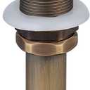 Beelee Bathroom Sink Drains Pop Up Drain with Overflow for Vanity Vessel Sinks Without Overflow, Antique Brass Finish,BLDW9440A