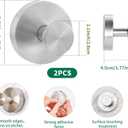 2 Pack Suction Cup Hooks Heavy Duty Shower Hooks Stainless Steel Towel Hook No Drill for Bathroom Kitchen Glass Mirror Tile Towel Robe Loofahs Wreaths Hanging Hook Strong Hold
