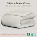 Duvet Cover Twin Size/Twin XL Size Only - Premium 400 Thread Count, Natural 100% Cotton Bed Duvet Cover, Soft Sateen, Button Closure and Corner Ties - Ivory (Pale Tone)