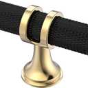 Alzassbg 10 Pack Matt Black and Gold Cabinet Knobs, 2 Inch(50mm) Cabinet Hardware T Bar Knurled Knobs for Cupboard and Drawers AL6087KGP-MB (2" Single Hole)