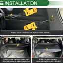 Motoforti Car Trunk Retractable Cargo Cover for Jeep Compass 2017-2024 Aluminum Alloy Canvas Black Carbon Fiber