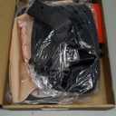 9 Pcs Halloween Criminal Couple Costume Accessories Include Short Mushroom Wig Inflatable Fake Belly Black Fanny Pack Square Glasses Gray Striped Scarf Bald Cap for Halloween Party Cosplay