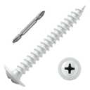 #8 x 1-1/4" Wood Screw 149Pcs White Alloy Steel Standard Thread Phillips Truss Head Fast Self Tapping