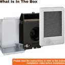 CSC202TW Electric Wall Heater Complete Unit with Thermostat, 2000 Watt 6825BUT, 240 Volt, Part 67507, White