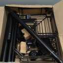 YASONIC Corner Shower Caddy Tension Pole, 25.7-109.1in Adjustable Shower Shelves, Rust-Resistant Shower Organizer, No-Drill 3-Step Installation, Bathroom Shelves for Renters & Family, Black