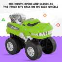 Madzee Motorized Dino Monster Truck - T-Rex Toy for Kids 3+ Years, Roars and Lights Up, Battery-Operated Dinosaur Truck for Endless Fun and Play