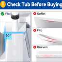 Adjustable Bathtub Safety Rail, Bathtub Handle Grab Bar with Non-Slip Grip for Seniors, Elderly, Fits 3.1 to 6.7 Inch Tub Walls, Supports 300 lbs
