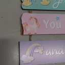 Unicorn Rainbow Room Decor for Girls - Inspirational Wall Art, Toddler Room Wood Sign, Nursery Decor