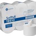 Georgia Pacific SofPull 19510 Centerpull 2-Ply High Capacity Toilet Paper, 1000 Sheets Per Roll, 6 Rolls Per Case, White, Regular