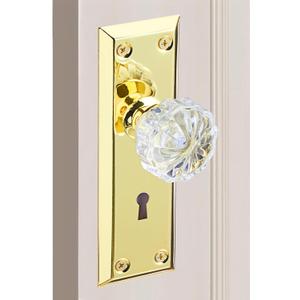 2 x MaxxGeek Door Knob Interior, Antique Door Knob, VAntique Bifold Door Knobs Replacement, Fits 1-3/8"- 1-3/4" Interior Doors, Gold/Polished Brass Glass Ball HandleWithout Keys and Locks