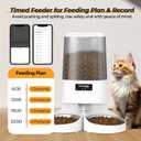 Automatic Cat Feeder with App Control, 5L Food Dispenser for 2 Cats, 2.4/5G WiFi, Dual Power, Programmable Portions, Anti-Jam & Fresh-Lock, Stainless Steel Bowls, Easy to Clean